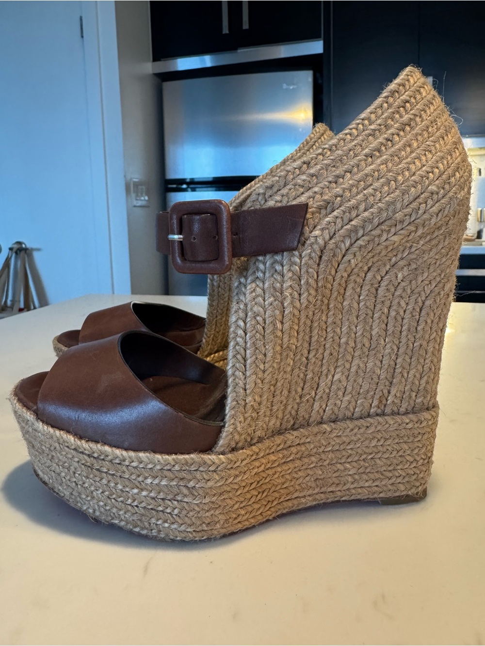 Christian Louboutin Praia 140 espadrille wedge sandals
